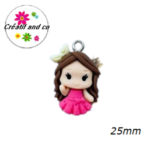 Breloque fille 25mm