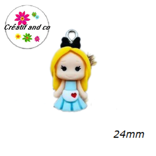 Breloque fille 24mm