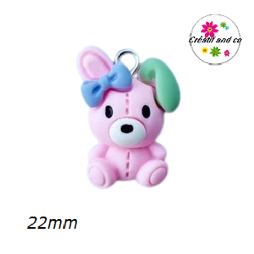 Breloque lapin  kawaï 22mm