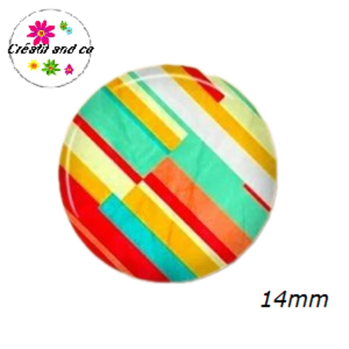 X2 cabochons à motifs 14mm