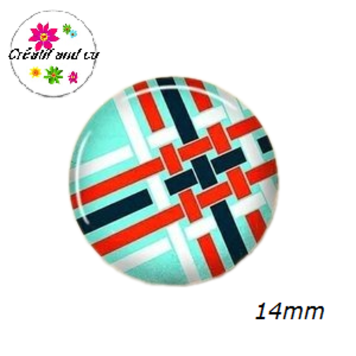 X2 cabochons à motifs 14mm