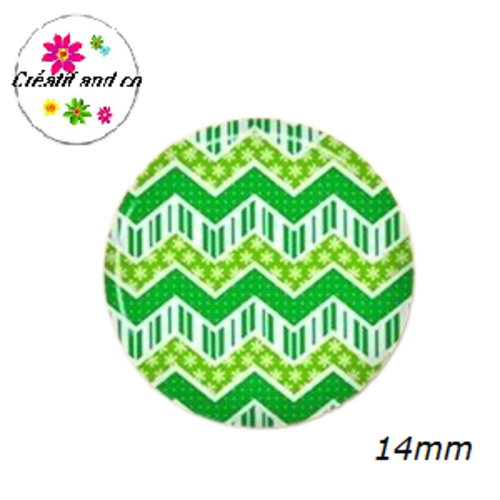 X2 cabochons à motifs 14mm