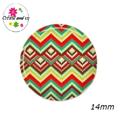 X2 cabochons à motifs 14mm