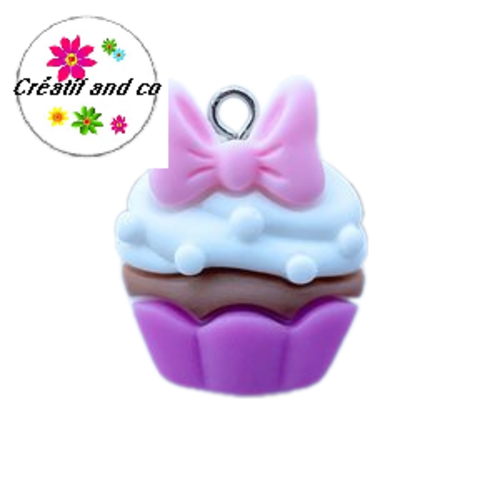 Breloque cupcake kawaï 25mm
