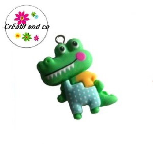 Breloque crocodile kawaï 27mm