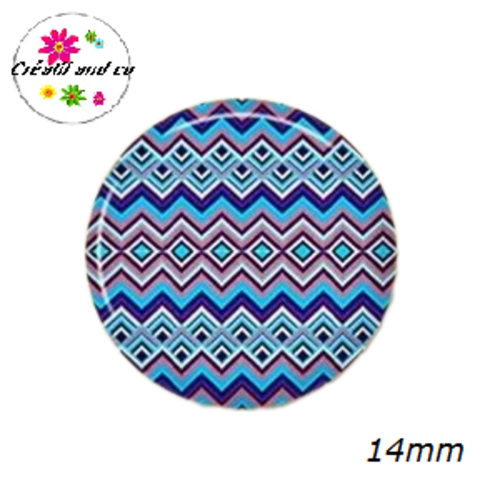 X2 cabochons à motifs 14mm