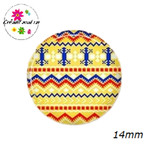 X2 cabochons à motifs 14mm