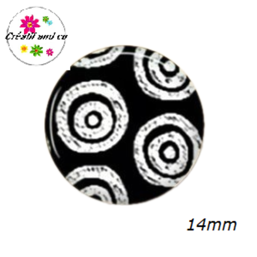 X2 cabochons à motifs 14mm