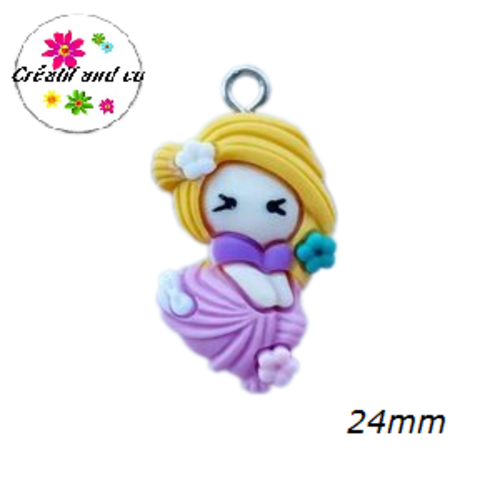 Breloque fille 24mm