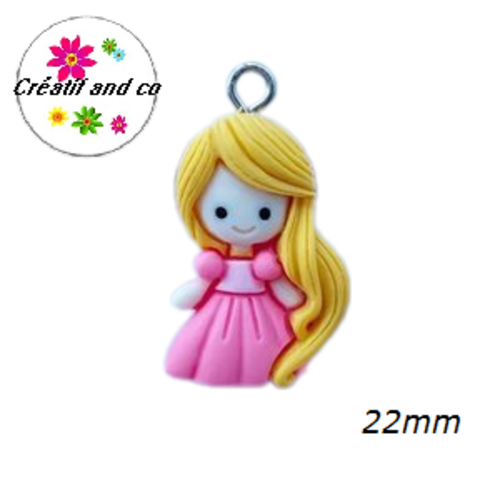 Breloque fille 22mm