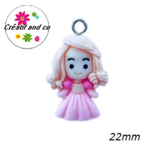Breloque fille 22mm