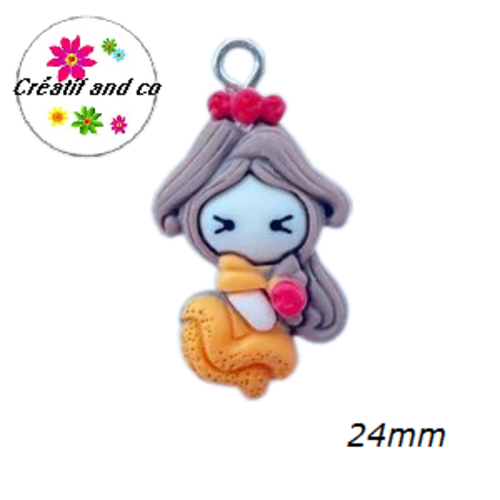 Breloque fille 24mm