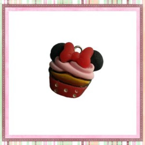 Breloque cupcake minnie kawaï 20mm