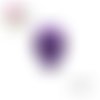 X7 perles tête de mort mauve 10mm
