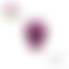 X6 perles tête de mort fuchsia 10mm