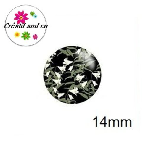 X2 cabochons à motif 14mm