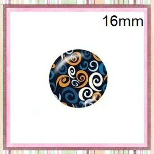 X2 cabochons à motif 16mm