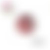 X2 cabochons tourbillon blanc/rouge 14mm