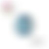 X2 cabochons tourbillon blanc/bleu 14mm
