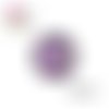 X2 cabochons tourbillon blanc/mauve 14mm