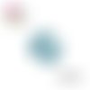 X2 cabochons fleuris 14mm