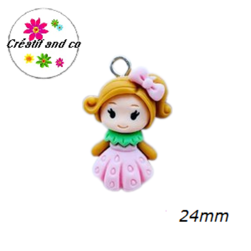 Breloque fille 24mm