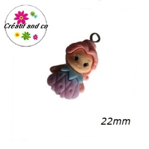 Breloque fille 22mm