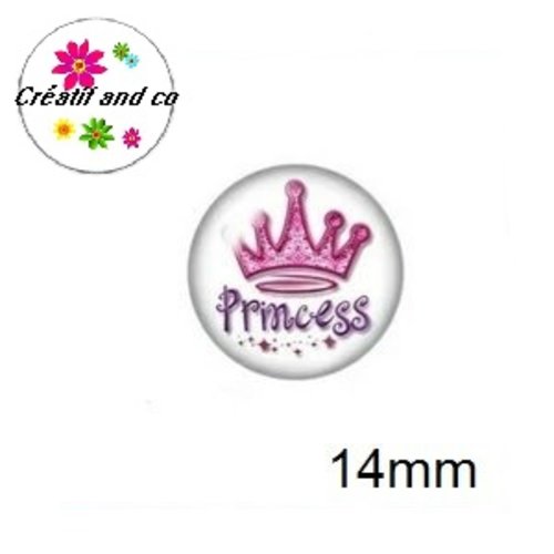 X2 cabochons princess 14mm