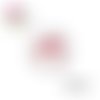 X2 cabochons gros noeud fuchsia 14mm