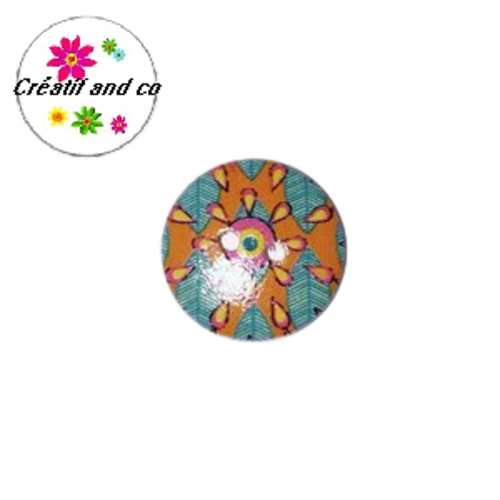 Bouton en bois vernis à motif 18mm
