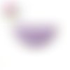 Pendentif demi rond mauve émail 18mm