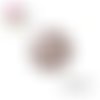 X2 cabochons tourbillon blanc/marron 14mm