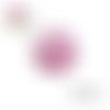 X2 cabochons tourbillon blanc/fuchsia 14mm