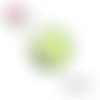 X2 cabochons tourbillon blanc/vert 14mm