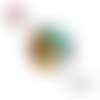 X2 cabochons feuille 14mm