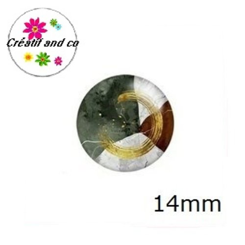 X2 cabochons abstrait 14mm