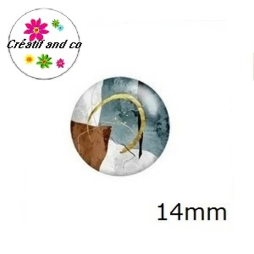 X2 cabochons abstrait 14mm
