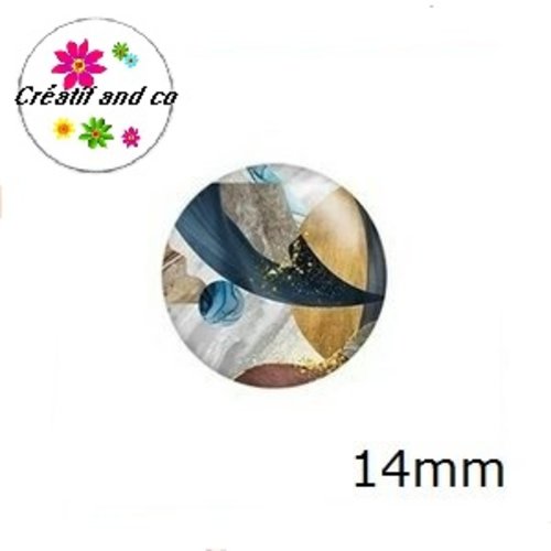 X2 cabochons abstrait 14mm