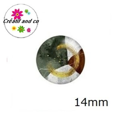 X2 cabochons abstrait 14mm