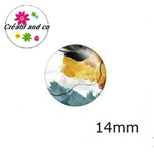 X2 cabochons abstrait 14mm