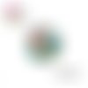 X2 cabochons feuille 14mm