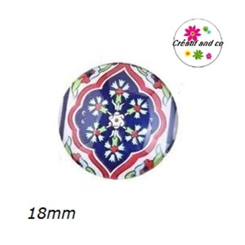 Cabochon à motif 18mm