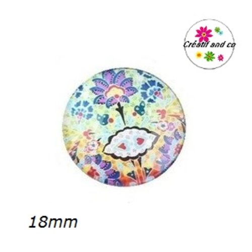 Cabochon à motif 18mm