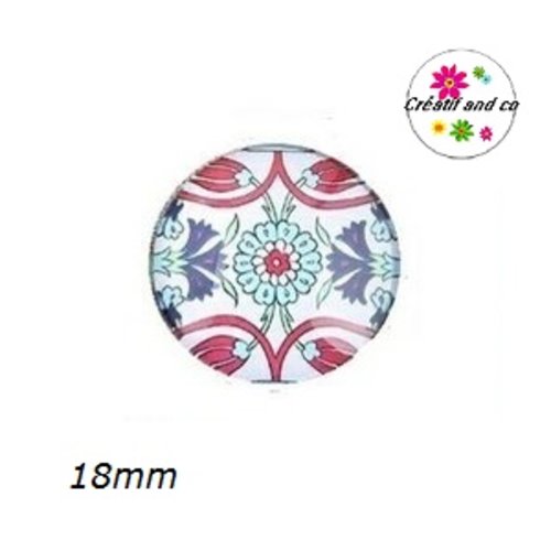 Cabochon à motif 18mm