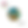 X2 cabochons feuille 14mm