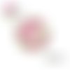 X2 cabochons fleuris 14mm