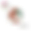 X2 cabochons fleuris 14mm