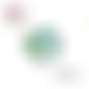 X2 cabochons fleur et feuille 14mm