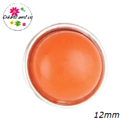 Bouton pression orange résine 12mm