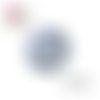X2 cabochons fleurs noires 14mm